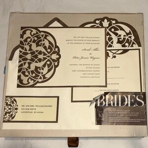 Sophisticated Cream and Brown Invitation Set